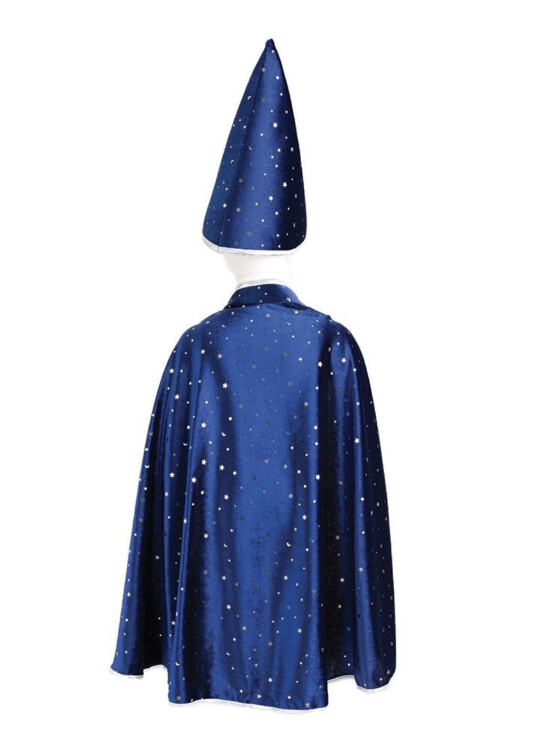 61083 Glitter Wizard Cape/Hat Blue 4/6