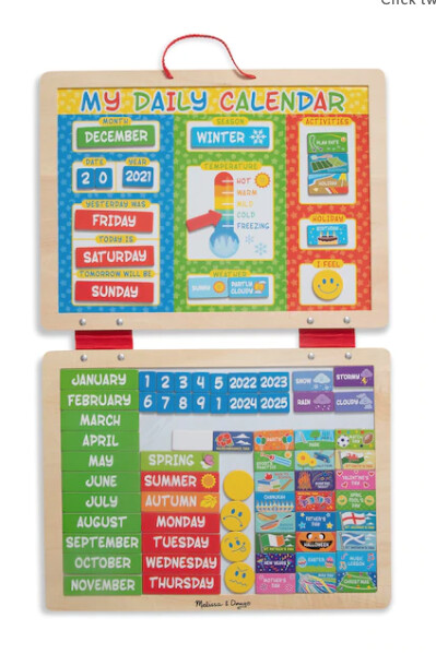 MDL19253 MY FIRST DAILY MAGNETIC CALENDAR (8L)