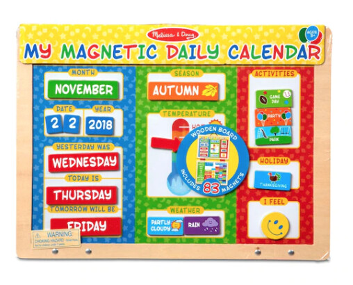 MDL19253 MY FIRST DAILY MAGNETIC CALENDAR (8L)