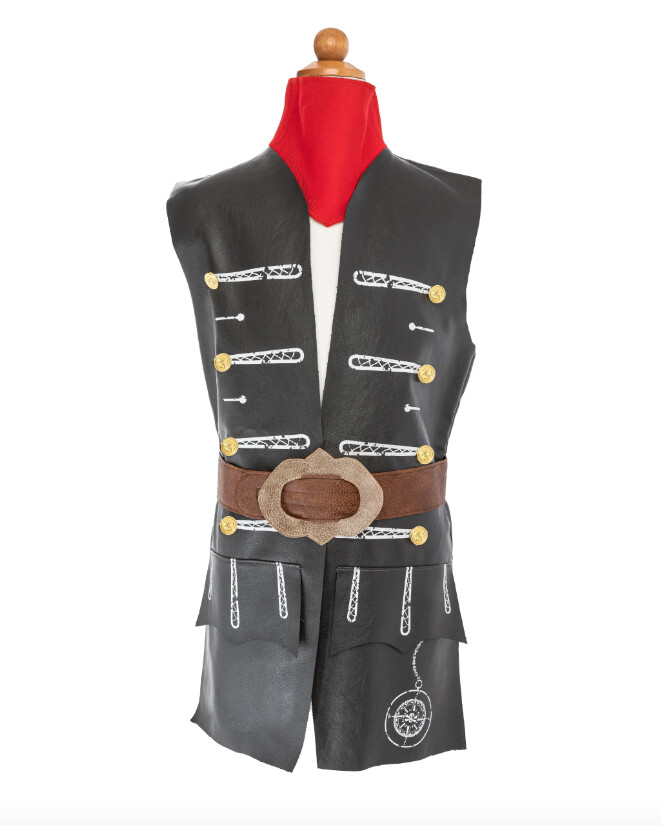 66593 Skully Pirate Vest,Belt &amp; Scarf 3/4