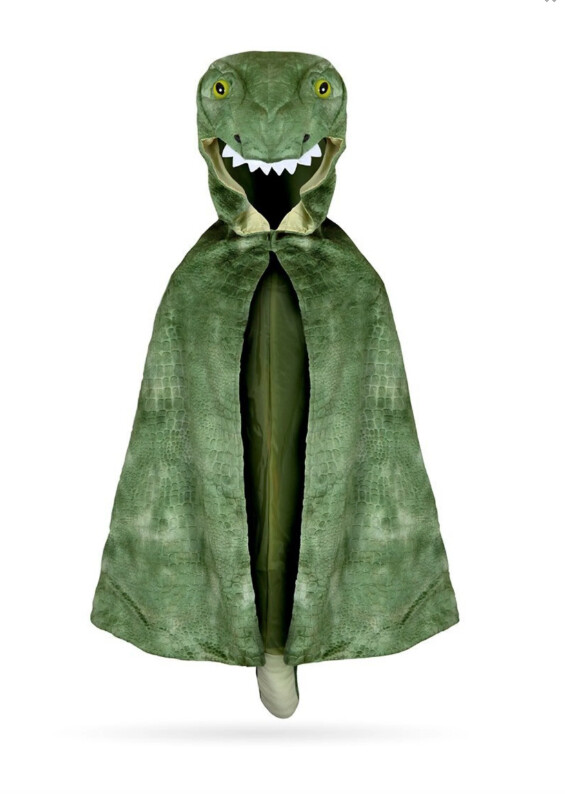 56705 T-Rex Hooded Cape Green 4/5
