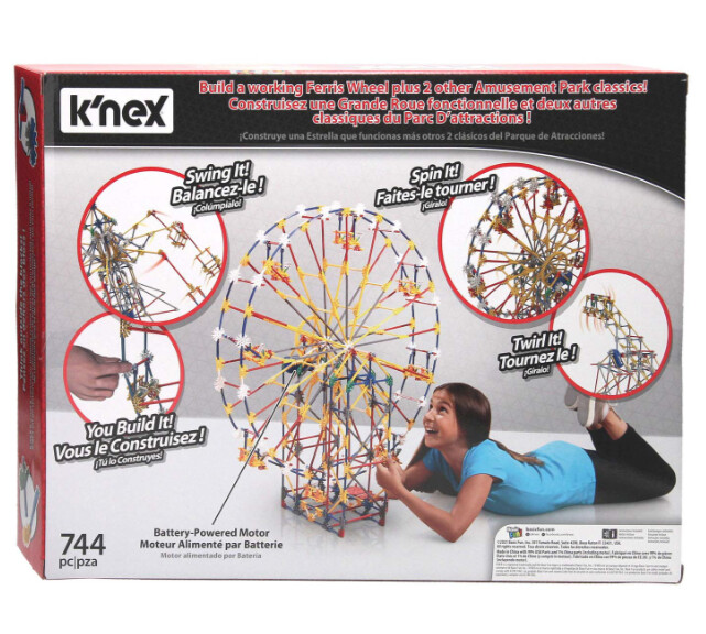 KNX 17035 K'NEX BUILDING SETS - 744PC AMUSEMENT PARK MOTORIZED (1) ML
