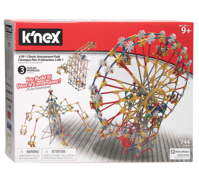 KNX 17035 K&#39;NEX BUILDING SETS - 744PC AMUSEMENT PARK MOTORIZED (1) ML