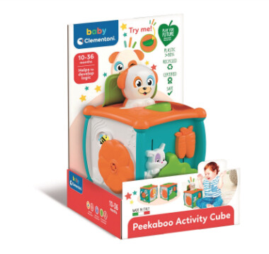 176724 PEEK-A-BOO ACTIVITY CUBE (MULT)