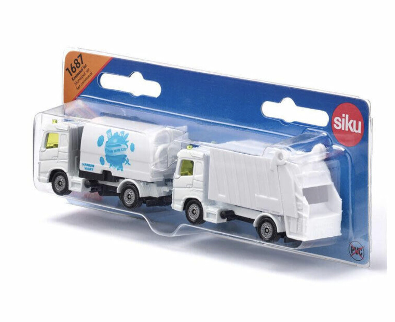 1687 Municipal set sweeper and refuse truck