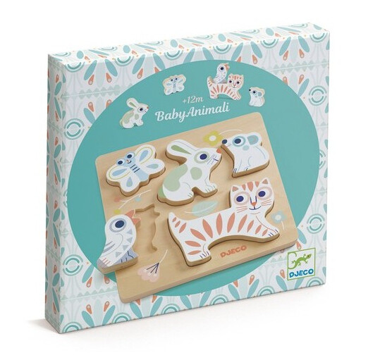 DJ06121 Relief Puzzle / BabyAnimali / 5 pcs