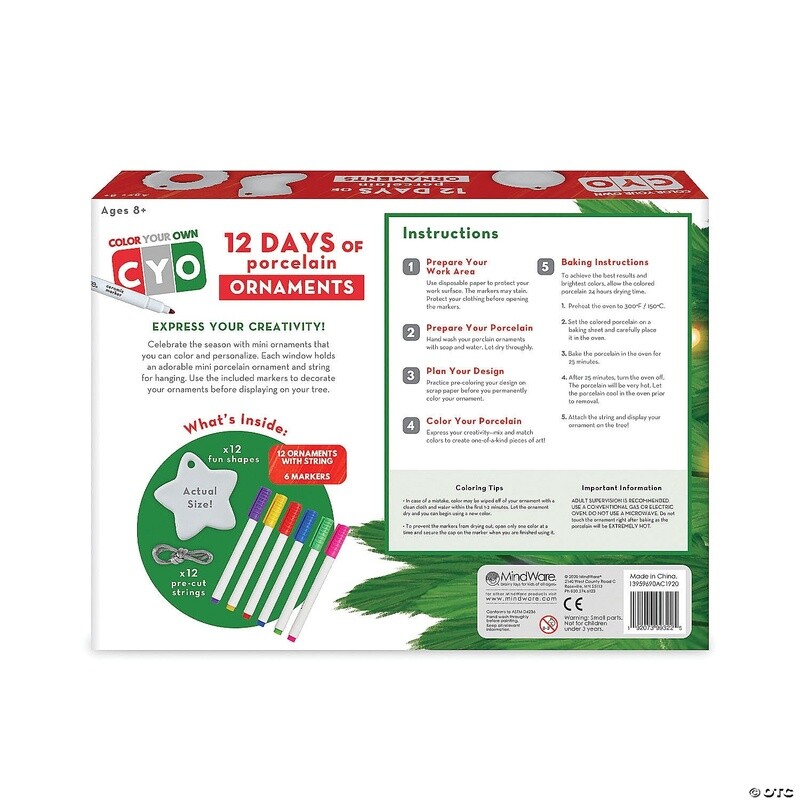 MW-99322 Color-Your-Own 12 Days of Ornaments