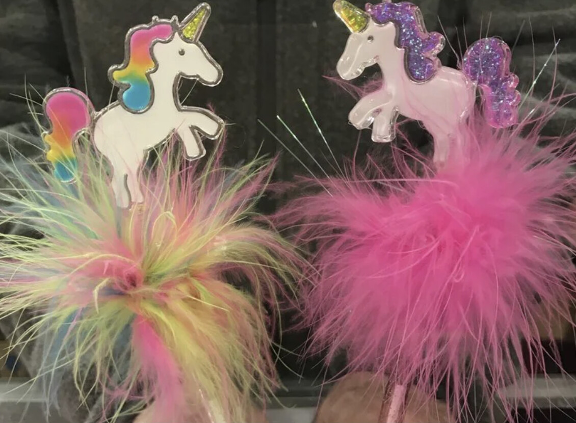 83805 Prancing Unicorn Fluffy Pens (24