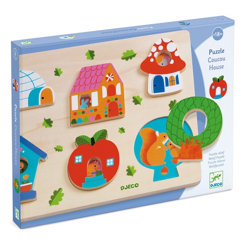 DJ01064 Wooden Puzzle / Coucou House / 6 pcs