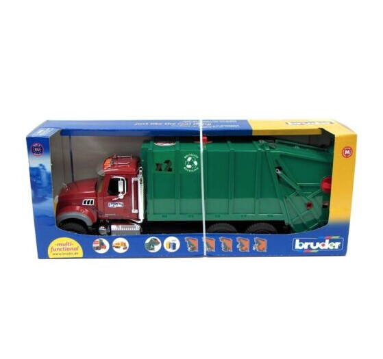 02812 MACK Granite Garbage truck (ruby red-green)