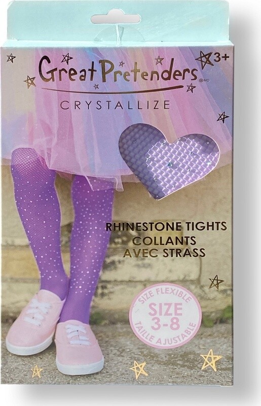 23030 Rhinestone Tights, Lilac, Size 3-8