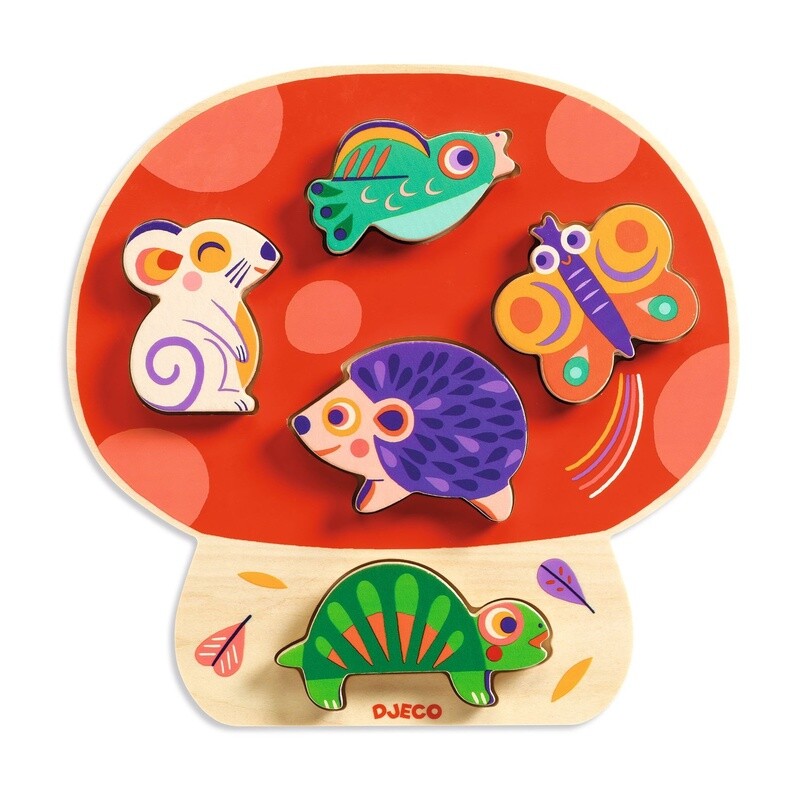 DJ01066 Wooden puzzle / Anianco / 5 pcs