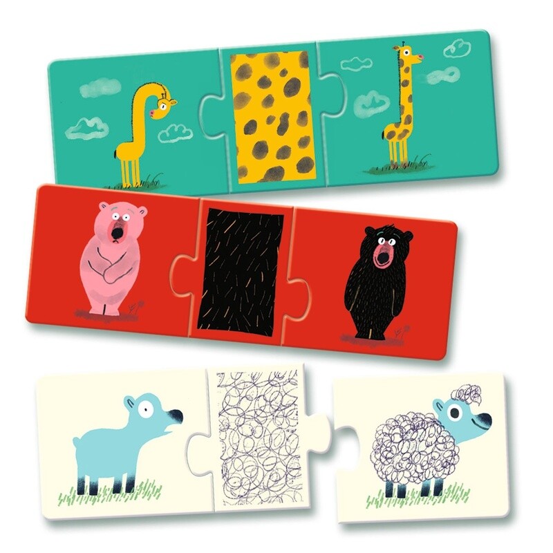 DJ08186 Puzzle duo-trio /  Naked animals