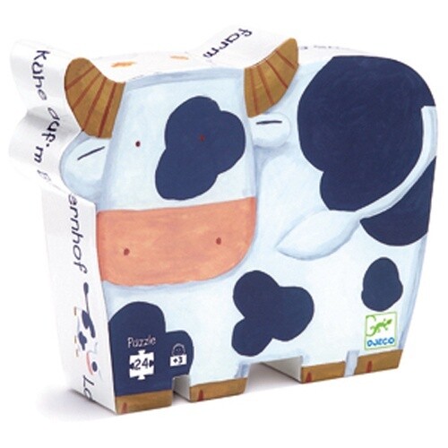 DJ07205 Silhouette Puzzle / Cow / 24 pcs
