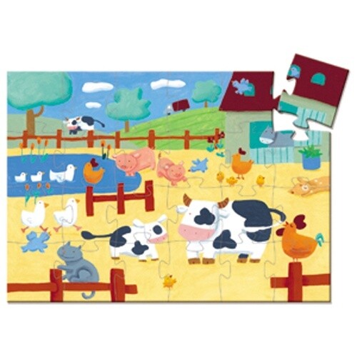 DJ07205 Silhouette Puzzle / Cow / 24 pcs