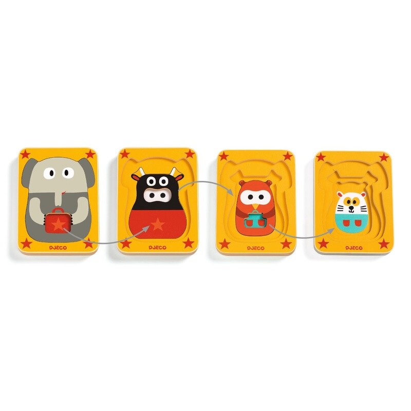 DJ01475 Wooden puzzle / Leo &amp; Co