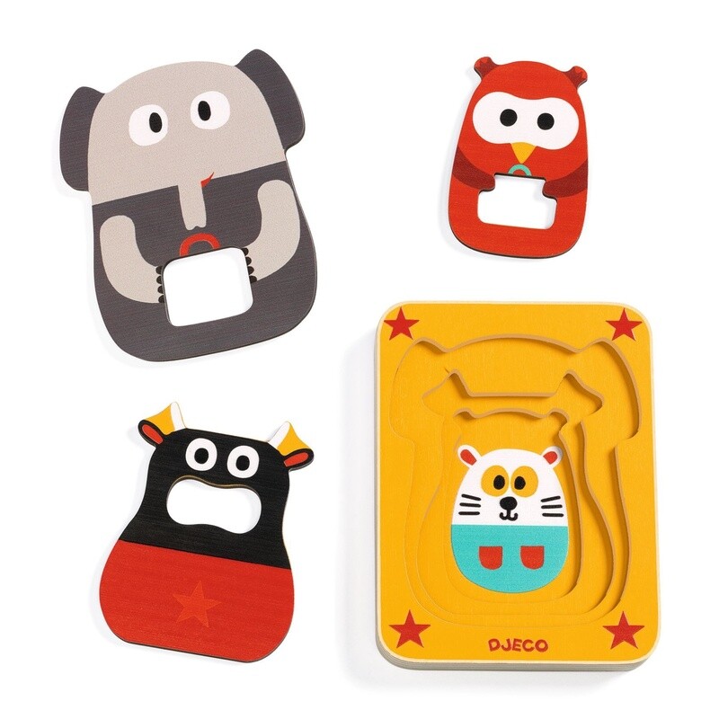 DJ01475 Wooden puzzle / Leo &amp; Co