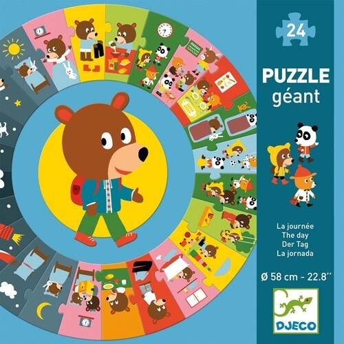 DJ07015 Giant puzzle / The day / 24 pcs