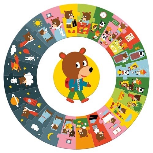 DJ07015 Giant puzzle / The day / 24 pcs