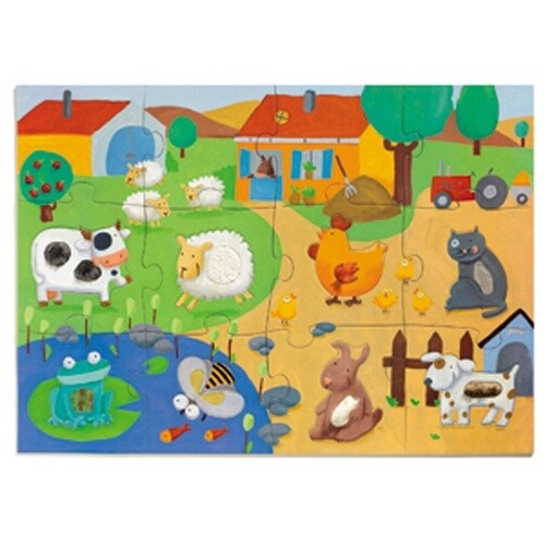 DJ07117 Giant Puzzle / Tactilofarm / 12 + 8 pcs