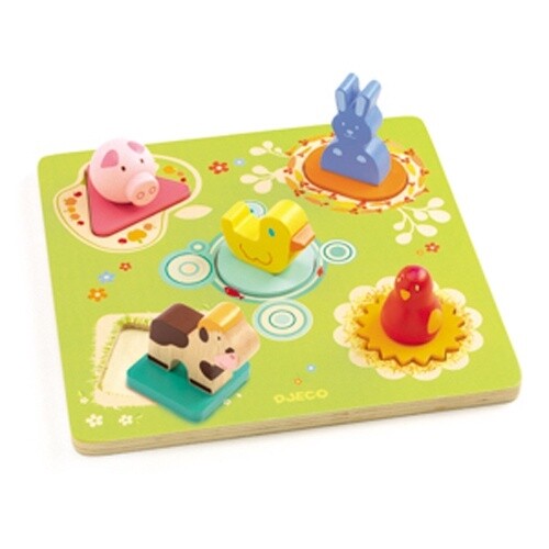 DJ01030 - Wooden Puzzle / Bildi / 5 pcs