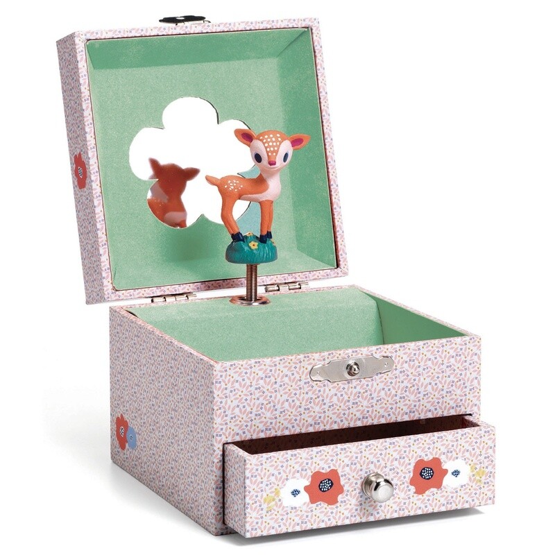 DJ06086 Music box / Wood fawn
