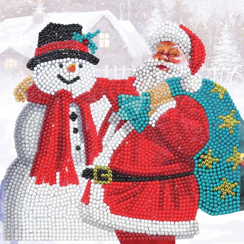 CA-48828 CA Card - Santa and Snowman (2020)