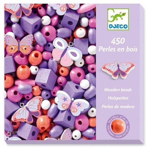 DJ09810 - Wooden Beads / Butterflies