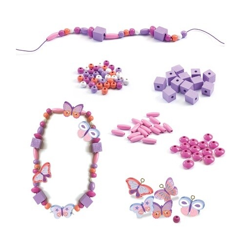 DJ09810 - Wooden Beads / Butterflies