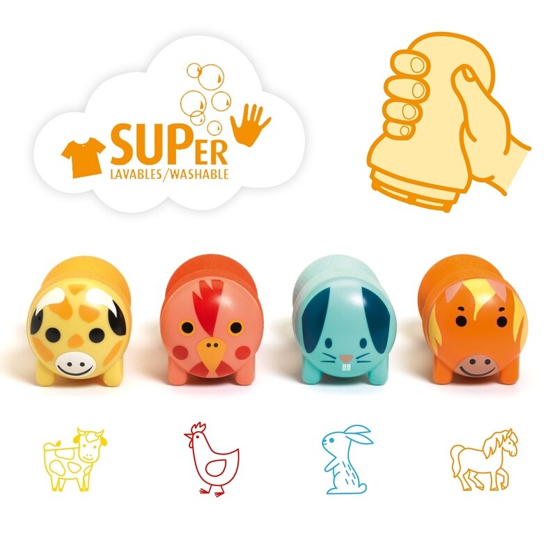 DJ09011 Stamps for toddlers / Farm animals