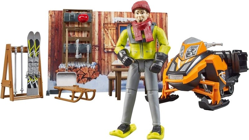 63102 NEW bworld mountain hut w snowmobil