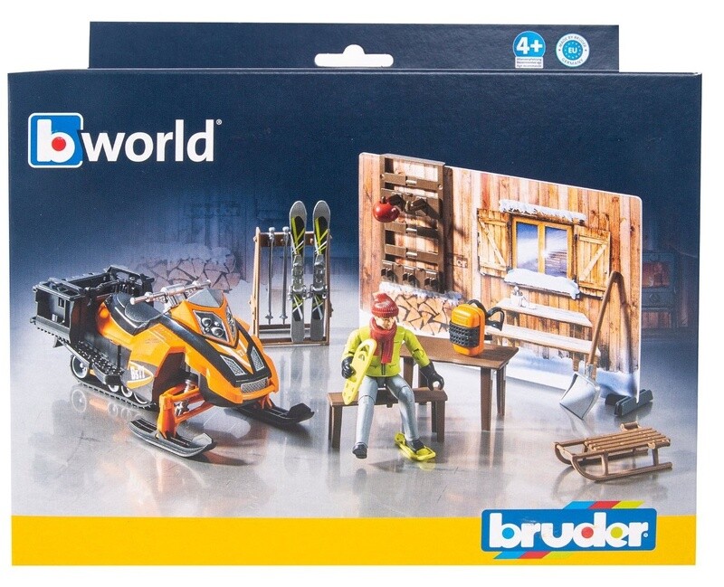 63102 NEW bworld mountain hut w snowmobil