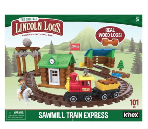 KNX 00840 LINCOLN LOGS - 101PC SAWMILL TRAIN EXPRESS (1) ENG