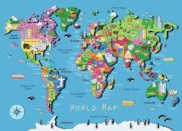 09607  World Map  60 Pc
