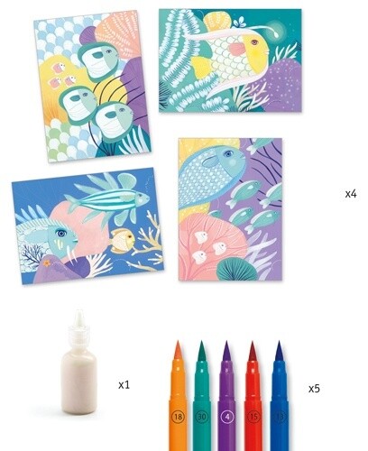 DJ08647 - Felt brushes / Under the sea