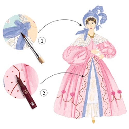DJ08734 - Felt brushes / Dresses throught the ages
