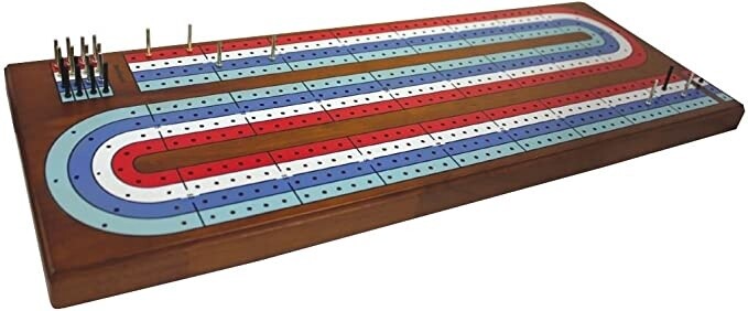 GAM 41 LARGE 4 TRACK CRIBBAGE BOARD (4) BL