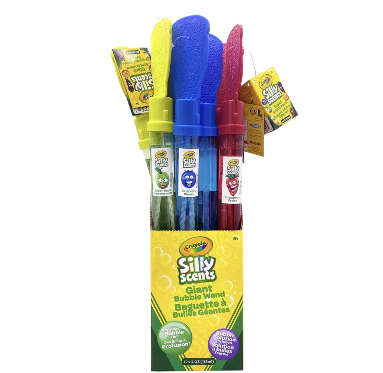 SSS 2439 CRAYOLA - 4OZ SILLY SCENTS BUBBLE WAND ASST CDU (12) BL 02009