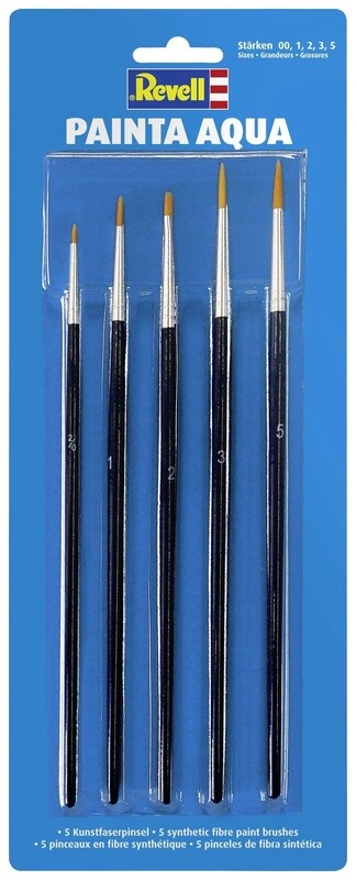 910-39624 Aqua Brush 5pc set 00,1,2,3,5 (6 pack)