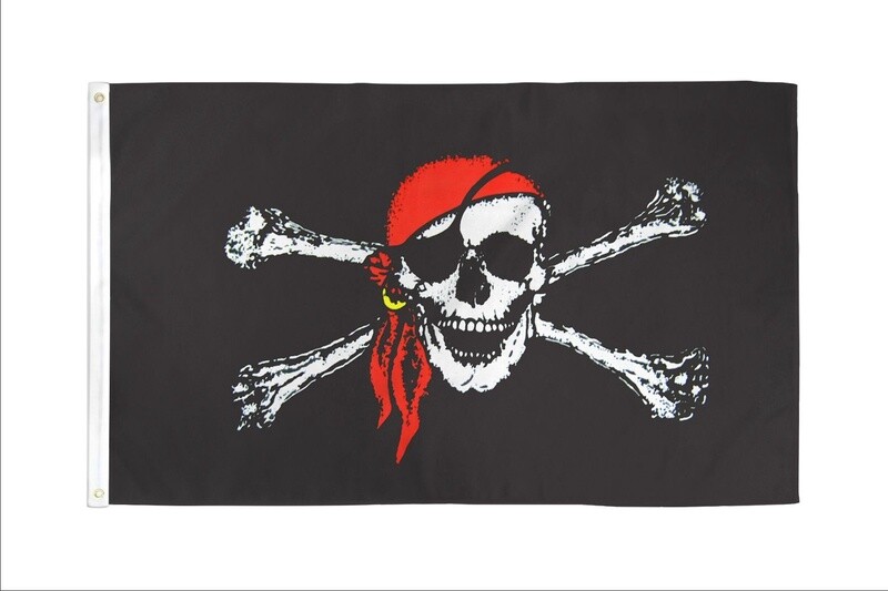 FP23-012 Red Bandana Flag 2x3ft Poly