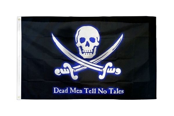 FP23-018 Dead Men Tell No Tales Flag 2x3ft Poly