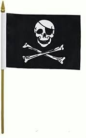 DF-PIRATE Pirate 4x6in Stick Flag