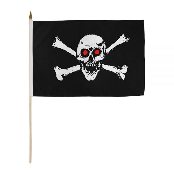 STI-REDEYES Red Eyes 12x18in Stick Flag