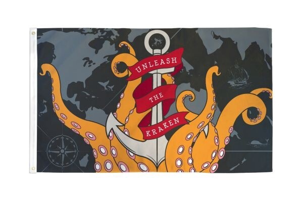 FP-061 The Kraken Flag 3x5ft Poly