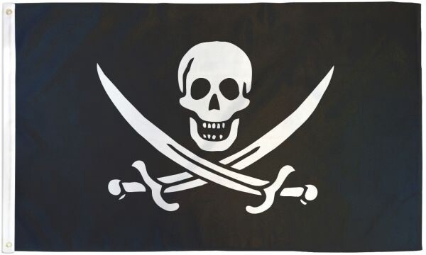 FP23-009 Jack Rackham Flag 2x3ft Poly