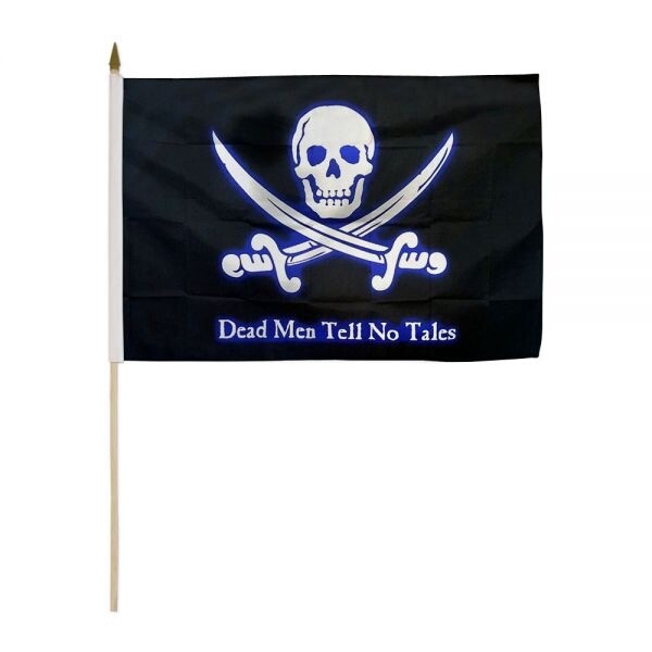STI-DEADMENTELL Dead Men Tell No Tales 12x18in Stick Flag