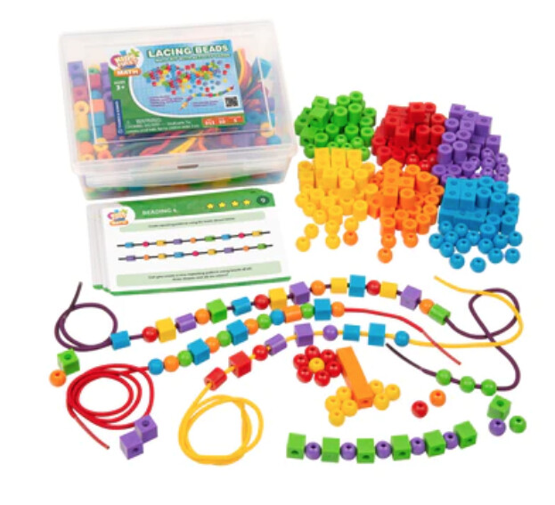 568007 LACING BEADS MATH KIT WITH ACTIVITY CARDS
