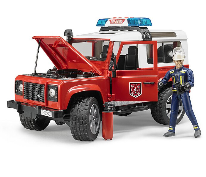 02596 Land Rover Fire Dep vehicle w fireman