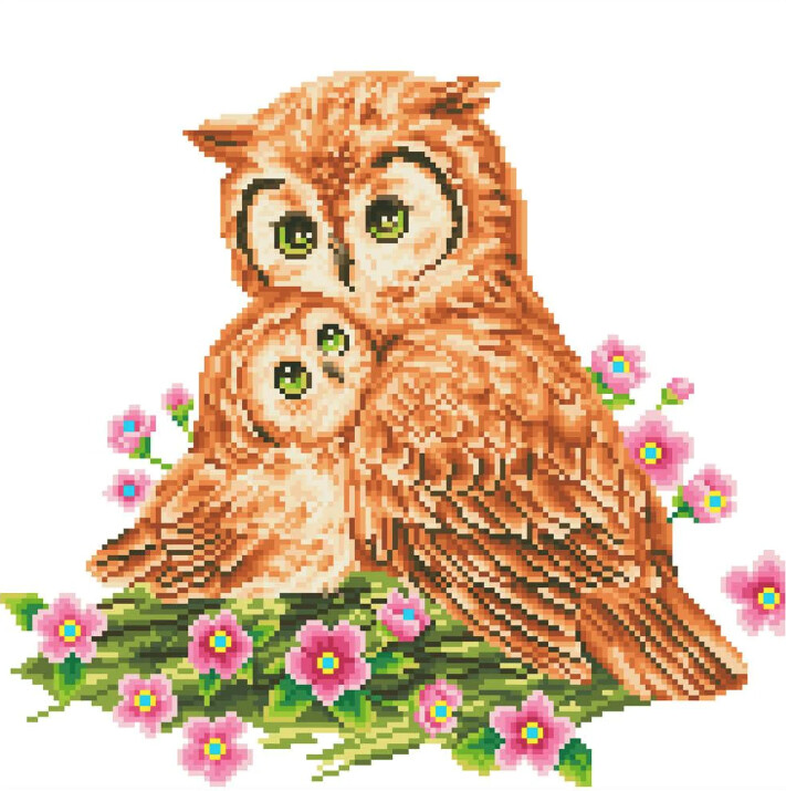 DD7 004 Mother &amp; Baby Owl