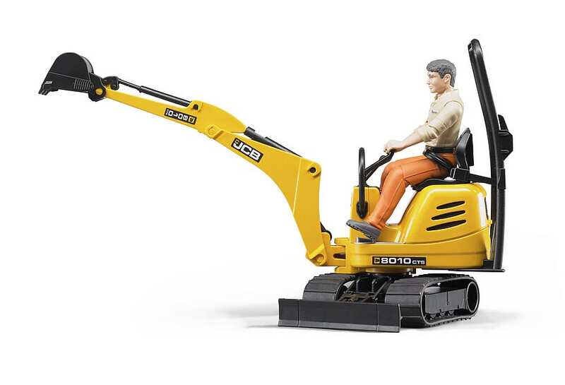 62002 JCB Micro excavator 8010 CTS and Construction worker